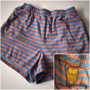 Kip & Co 100% cotton terry cloth‎ striped sporty shorts elastic waist pockets